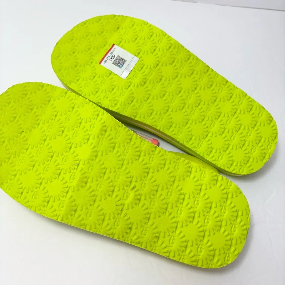 Ugg Zuma Sling  Neon green‎ sandals Kids Size 2